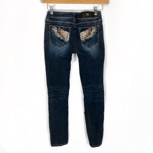 Miss Me Skinny Wings Women's Size 27 Jeans
